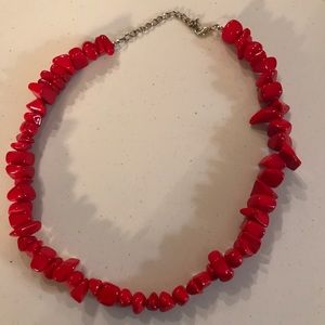 Red coral beads Necklace 18-21 inches adjustable